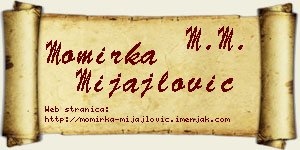 Momirka Mijajlović vizit kartica